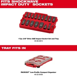 Milwaukee 17 Piece SHOCKWAVE Impact Duty 3/8