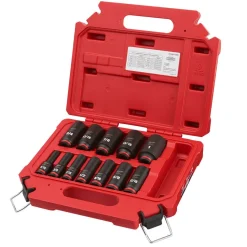 Milwaukee 12 Piece Shockwave Impact Duty 3/8" Drive SAE Deep 6 Point Socket Set 49-66-7006