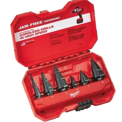 Milwaukee 6 Piece Step Bit Set (#1 #4 #6 #7 #8 #9) 48-89-9224