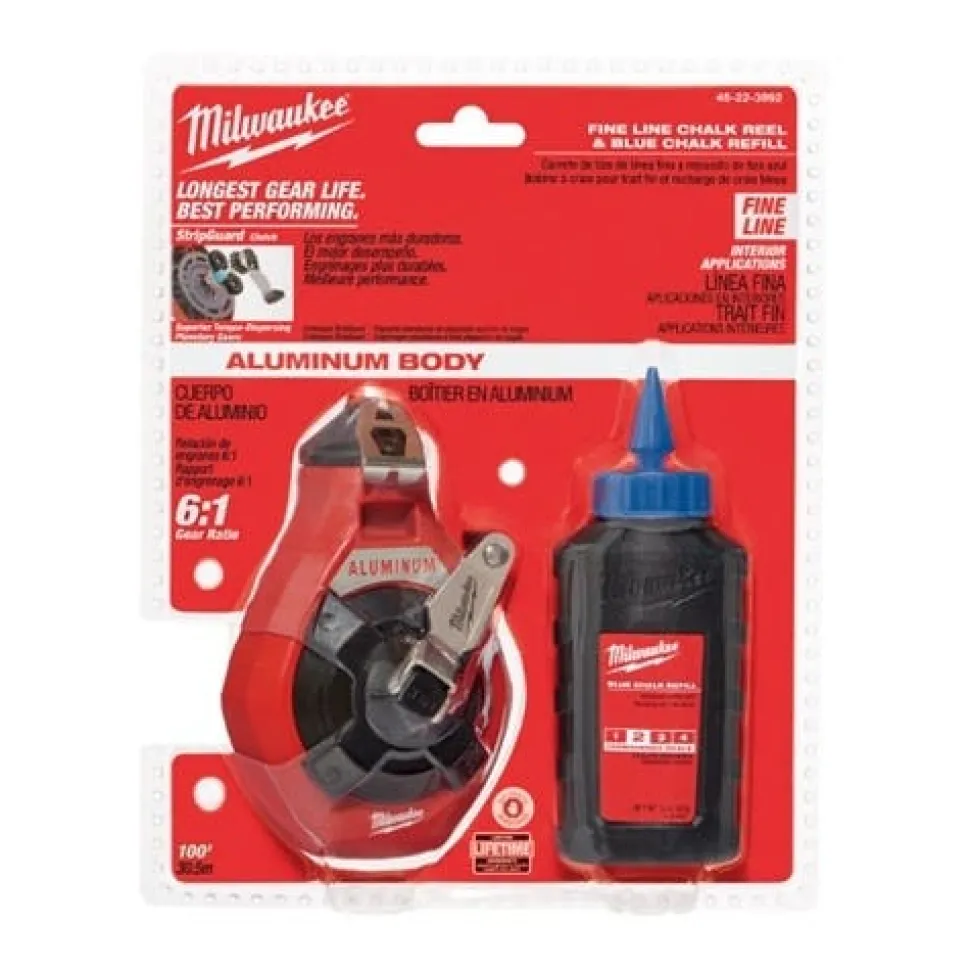 Milwaukee 100' Precision Line Kit w/ Blue Chalk 48-22-3992