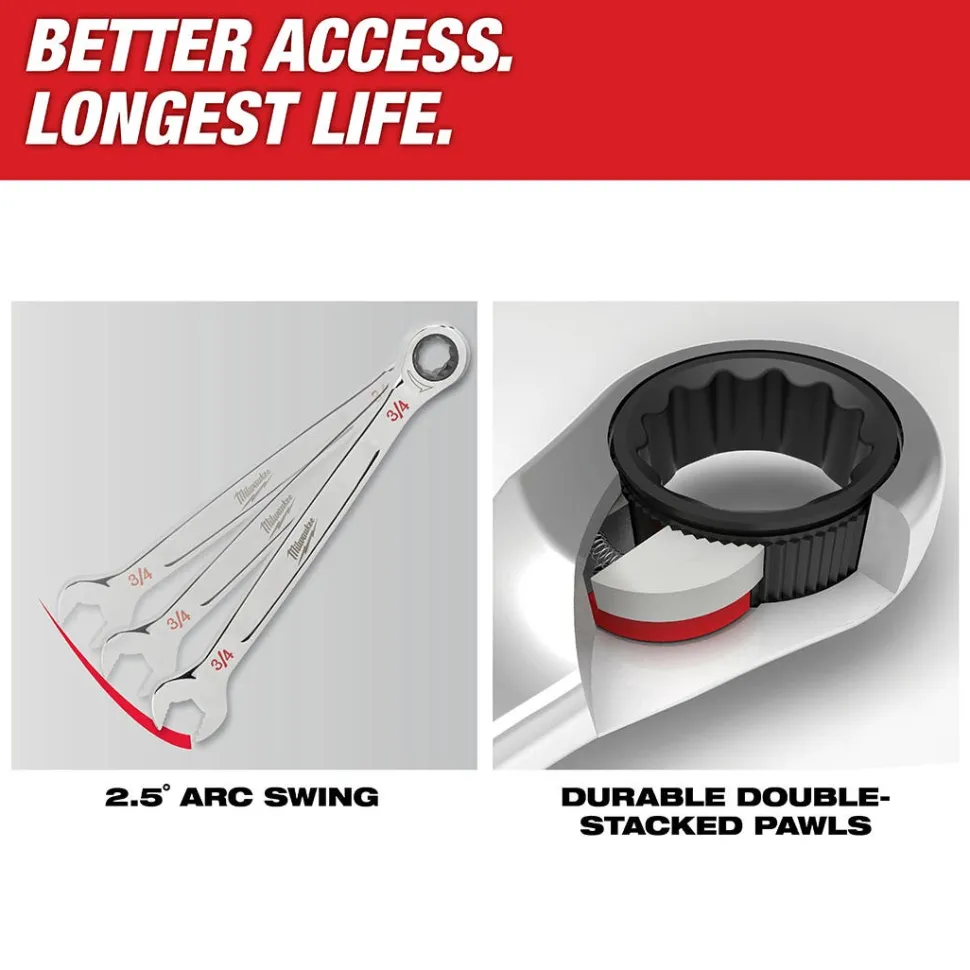 Milwaukee 1-1/16" SAE Ratcheting Combination Wrench 45-96-9234