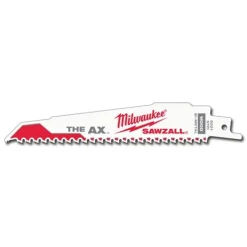 Milwaukee 6" Sawzall Blades 5 TPI Axe (5 pack) 48-00-5021