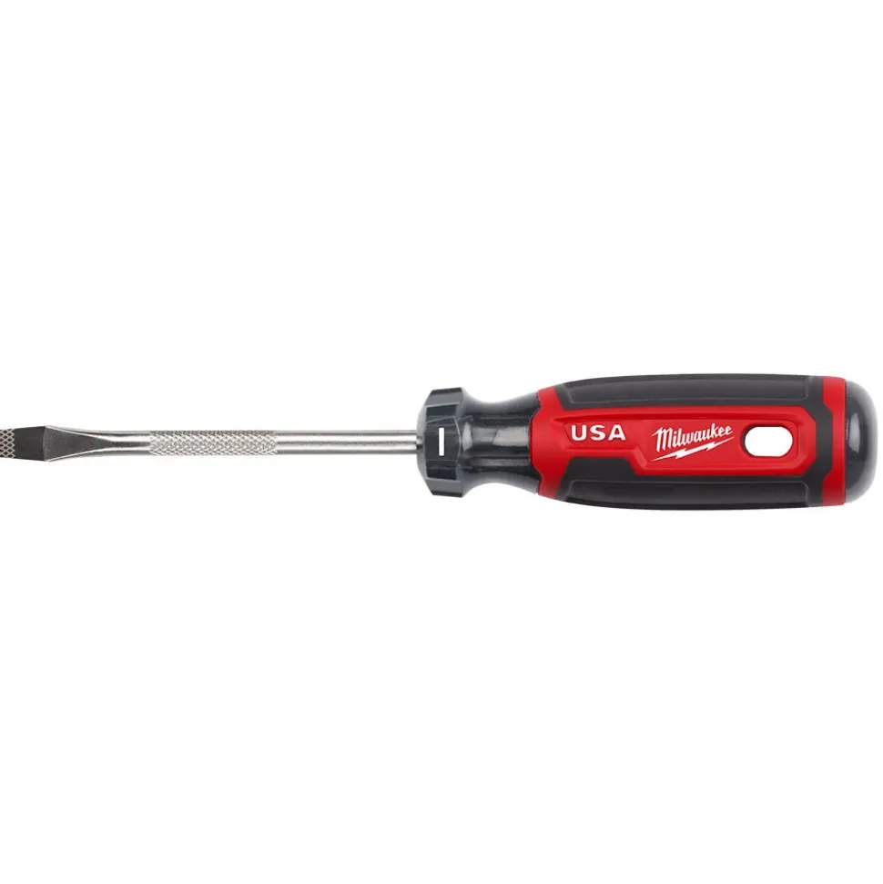 Milwaukee 1/4" Slotted 4" Cushion Grip Screwdriver (USA) MT206