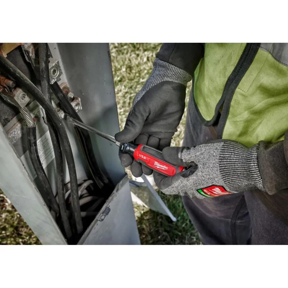 Milwaukee 1/4" Slotted 4" Cushion Grip Screwdriver (USA) MT206