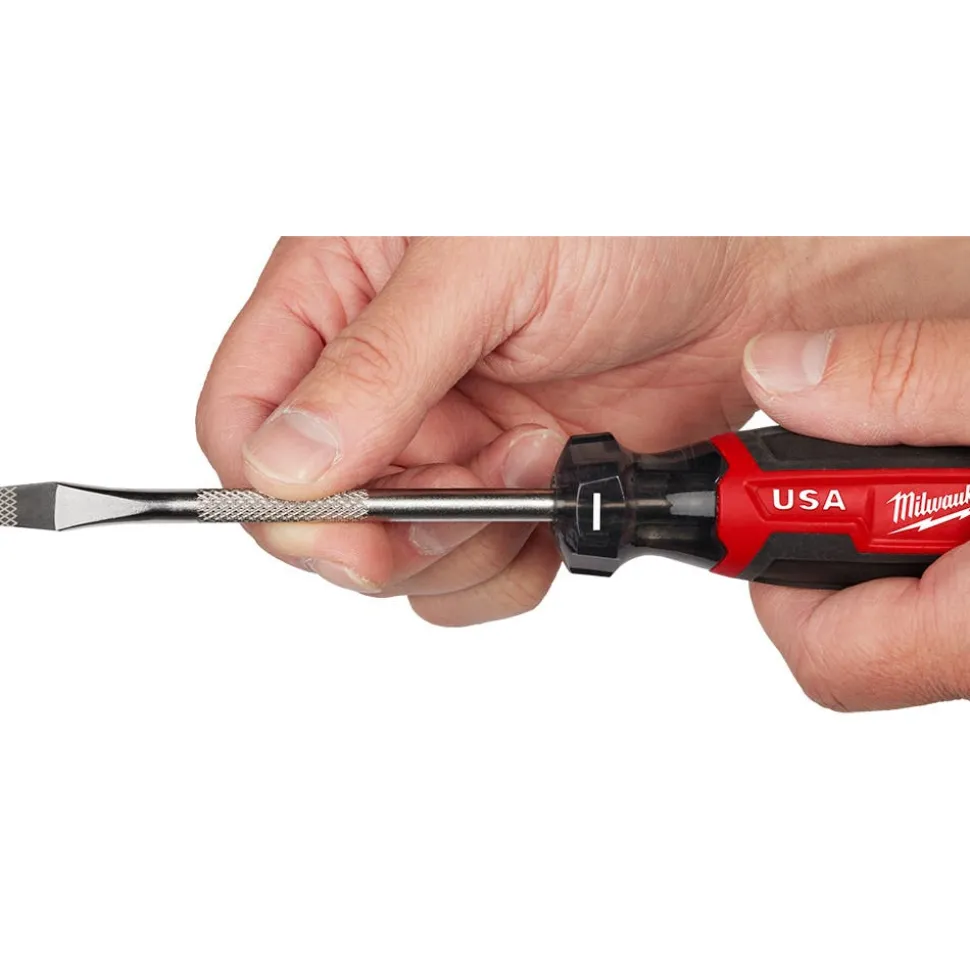 Milwaukee 1/4" Slotted 4" Cushion Grip Screwdriver (USA) MT206