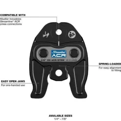 Milwaukee 3/8" Streamline ACR Press Jaw for M12 FORCE LOGIC Press Tool 49-16-2452M