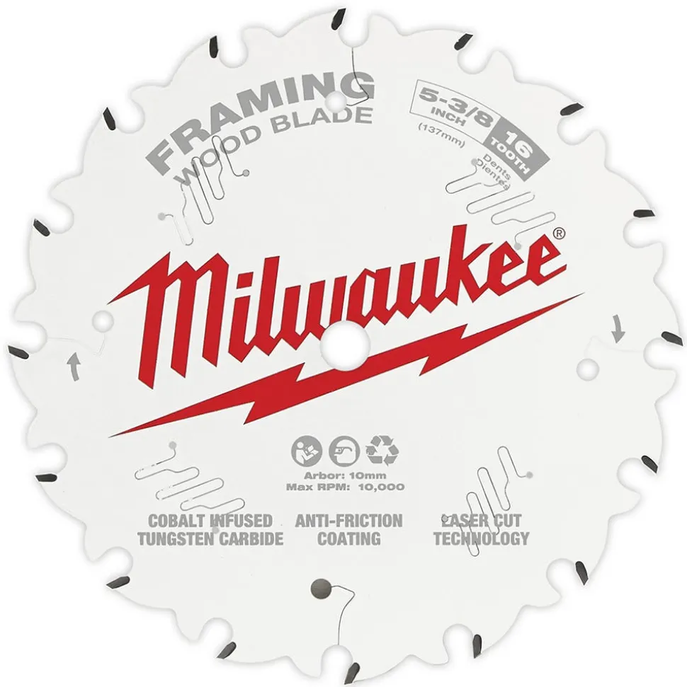 Milwaukee 5-3/8" 16T Framing Circular Saw Blade 48-40-0522