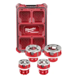 Milwaukee 1/2" to 1-1/4" Alloy NPT Compact 11R Pipe Threading 4 Head Kit (600-I) 48-36-1063