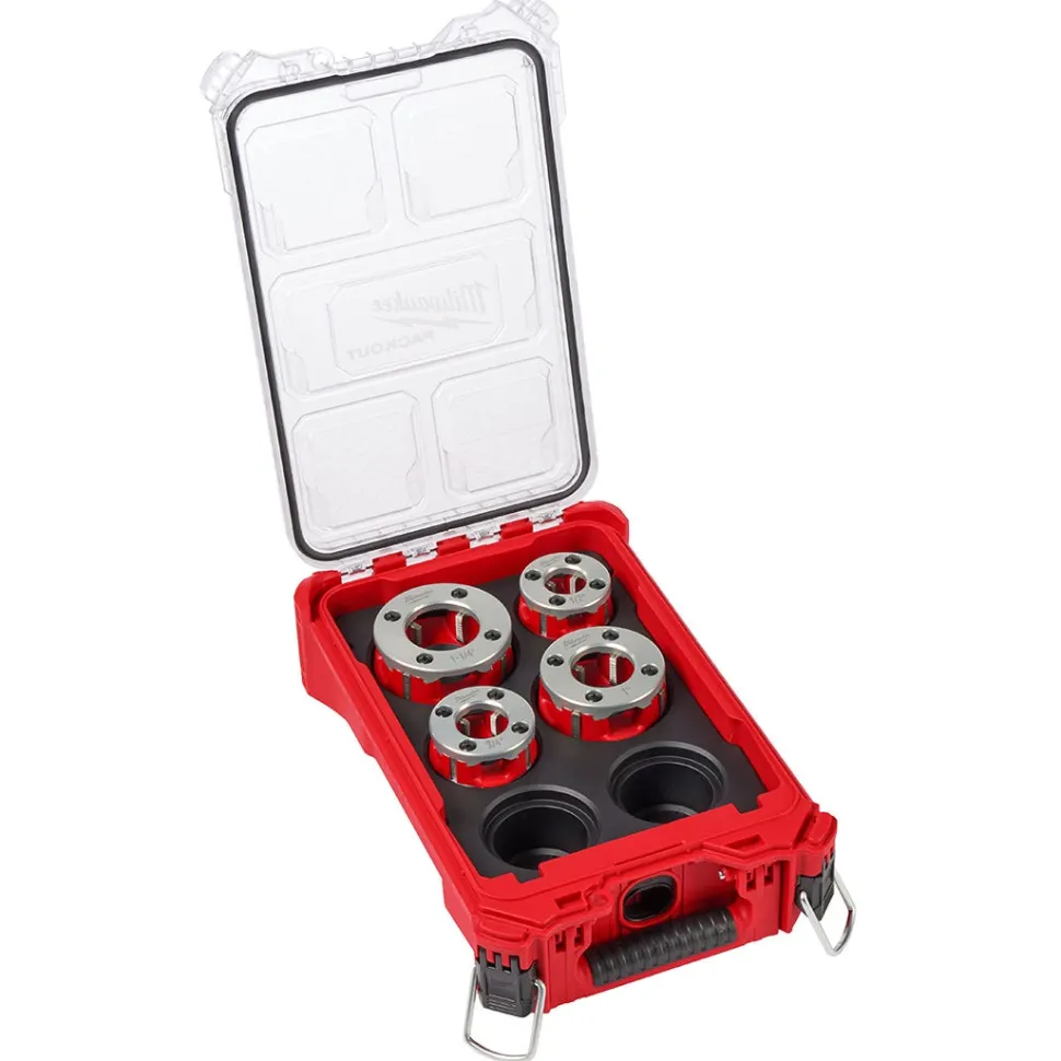 Milwaukee 1/2" to 1-1/4" Alloy NPT Compact 11R Pipe Threading 4 Head Kit (600-I) 48-36-1063