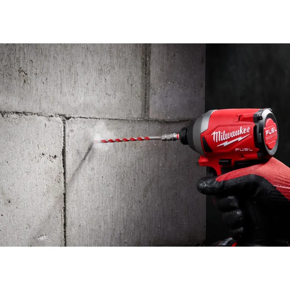 Milwaukee 3/16" x 4" x 6" SHOCKWAVE Impact Duty Carbide Hammer Drill Bit for Concrete Screws 48-20-9096