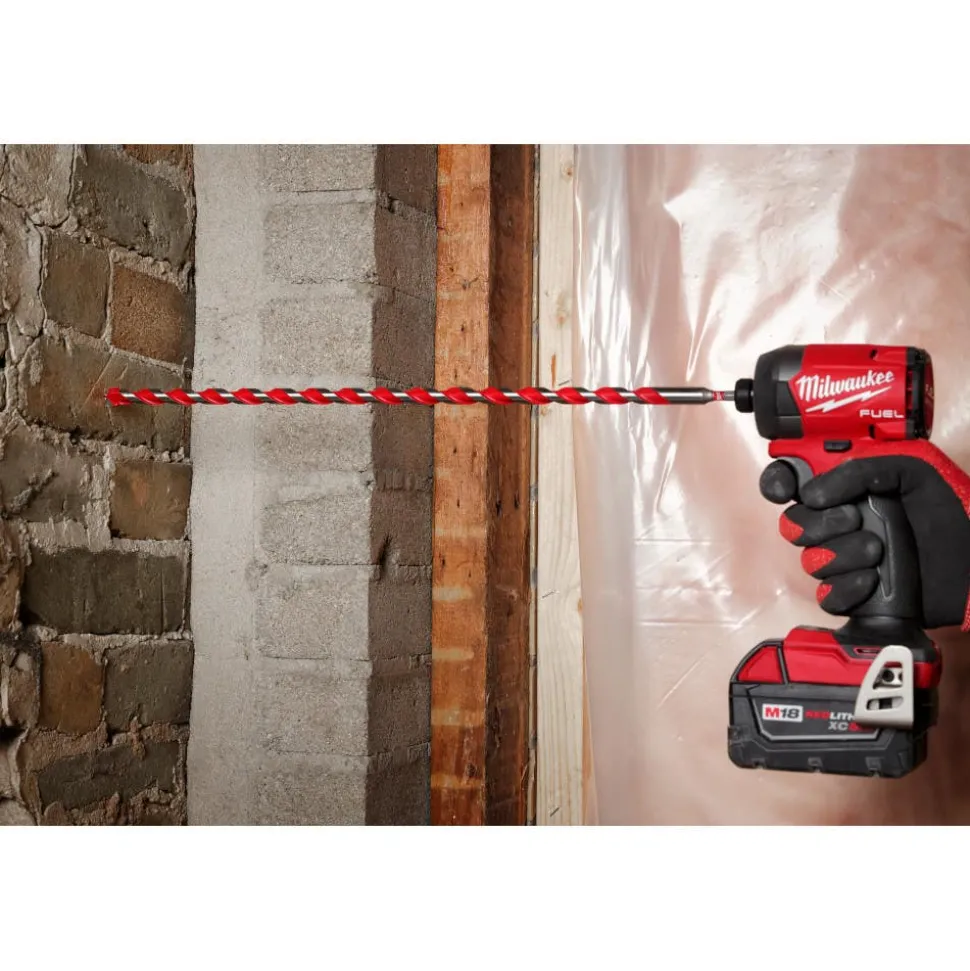 Milwaukee 1/4" x 16" x 18" SHOCKWAVE Impact Duty Carbide Hammer Drill Bit 48-20-9013