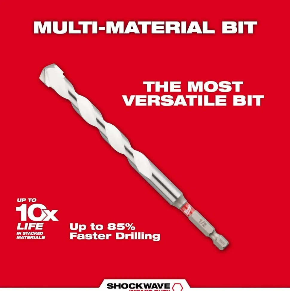 Milwaukee 5/16" x 10" x 12" SHOCKWAVE Impact Duty Carbide Multi-Material Drill Bit 48-20-8889