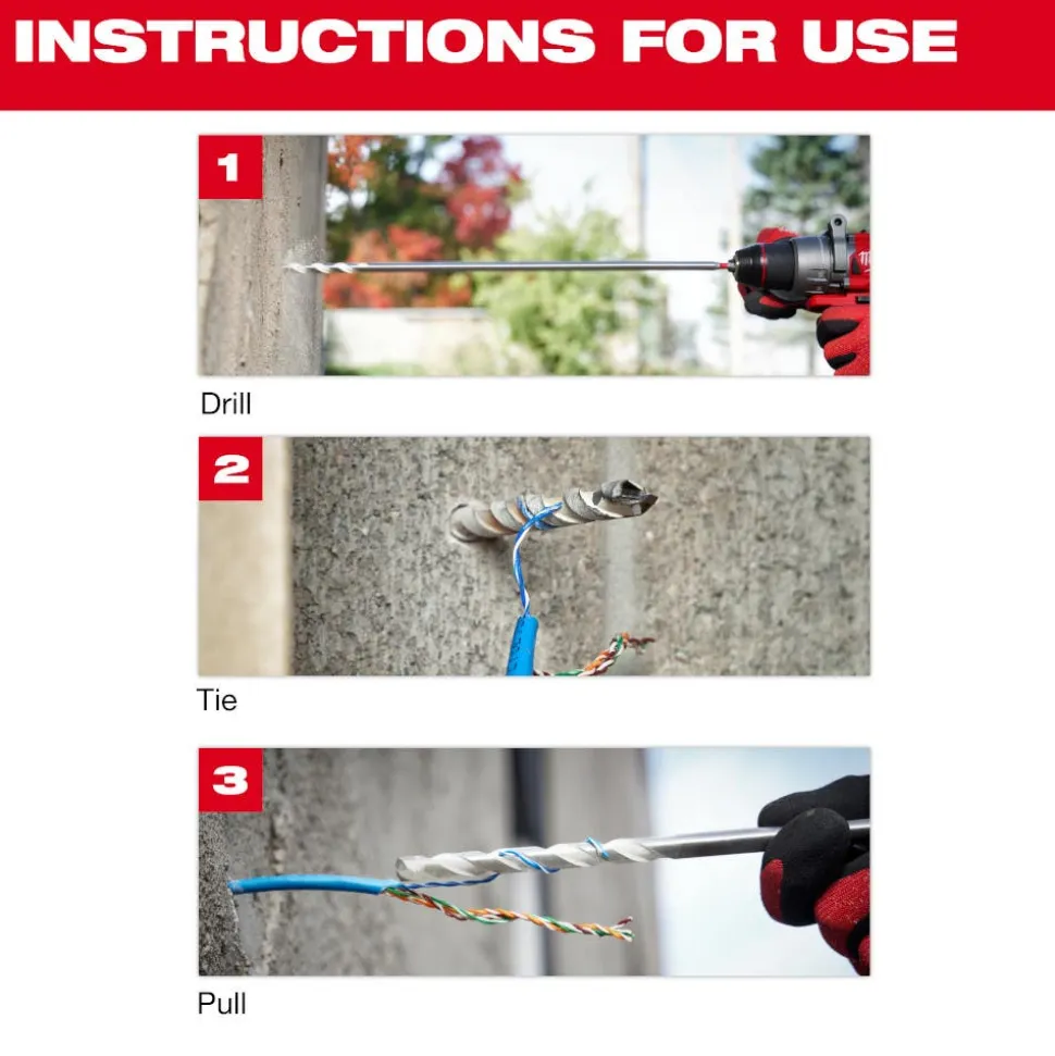 Milwaukee 1/2" x 16" x 18" SHOCKWAVE Impact Duty Carbide Bellhanger Multi-Material Bit 48-20-8866
