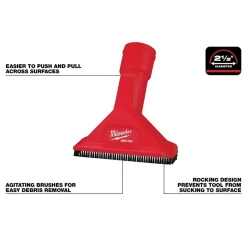 Milwaukee AIR-TIP 2-1/2" Rocking Utility Nozzle Vacuum Attachment w/ Brushes 49-90-2039