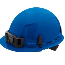 Milwaukee Blue Front Brim Unvented Type 1 Class E Hard Hat w/ 4pt Ratcheting Suspension 48-73-1104