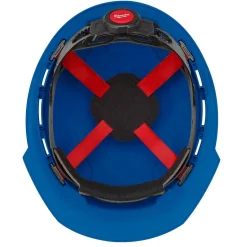 Milwaukee Blue Front Brim Unvented Type 1 Class E Hard Hat w/ 4pt Ratcheting Suspension 48-73-1104