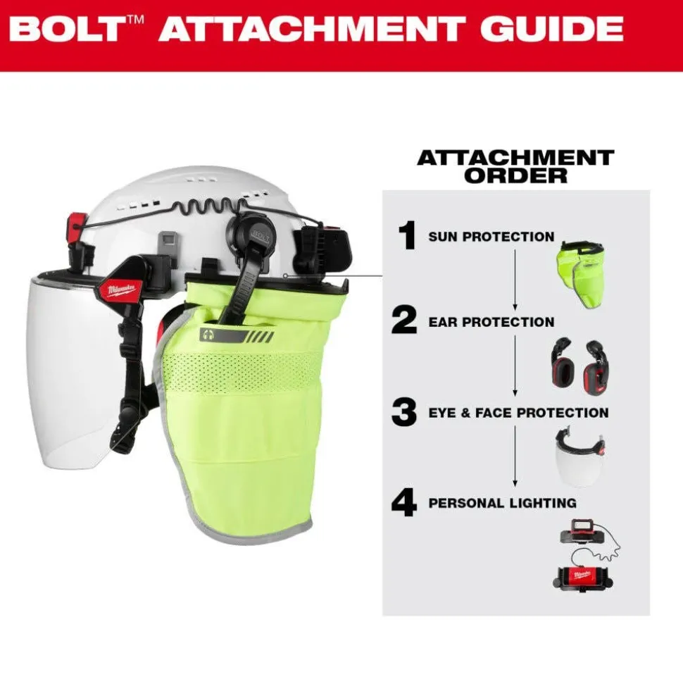 Milwaukee BOLT Full Face Shield - Mirrored Dual Coat Lens (Compatible with Milwaukee BOLT Safety Helmets & BOLT Hard Hats) 48-73-1429