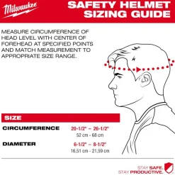 Milwaukee BOLT Hard Hat Unvented, Class E Front Brim 6pt Suspension - Red 48-73-1128
