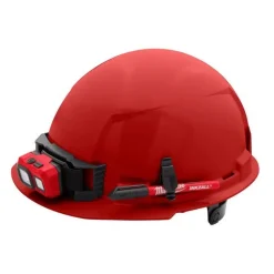 Milwaukee BOLT Hard Hat Unvented, Class E Front Brim 6pt Suspension - Red 48-73-1128