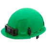 Milwaukee BOLT Hard Hat Unvented, Class E Front Brim 6pt Suspension - Green 48-73-1126