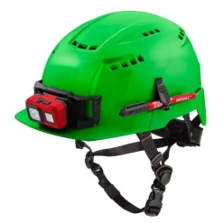 Milwaukee BOLT Type 2, Class C Vented Front Brim Safety Helmet - Green 48-73-1326