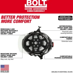 Milwaukee BOLT Type 2, Class C Vented Front Brim Safety Helmet - Green 48-73-1326