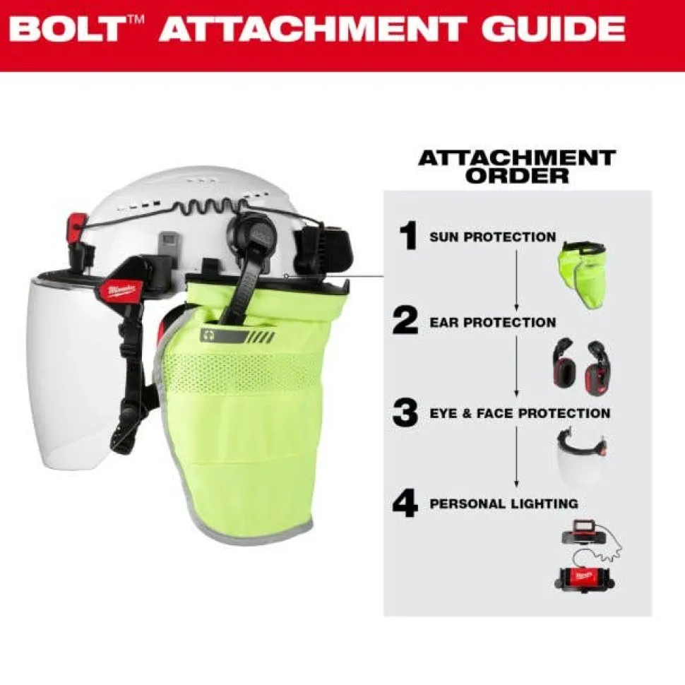 Milwaukee BOLT Type 2, Class E Unvented Safety Helmet w/ IMPACT ARMOR Liner - Green 48-73-1357