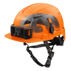 Milwaukee BOLT Type 2, Class E Unvented Front Brim Safety Helmet w/ IMPACT ARMOR Liner - Orange 48-73-1377