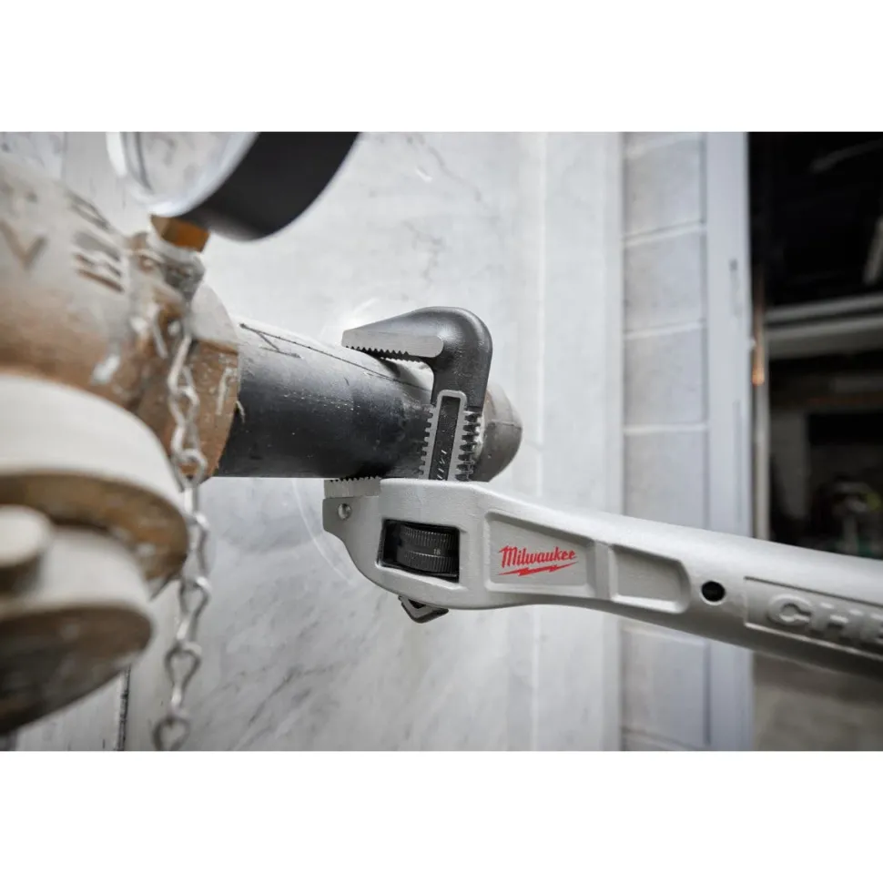 Milwaukee CHEATER Aluminum Offset Adaptable Pipe Wrench 48-22-7322