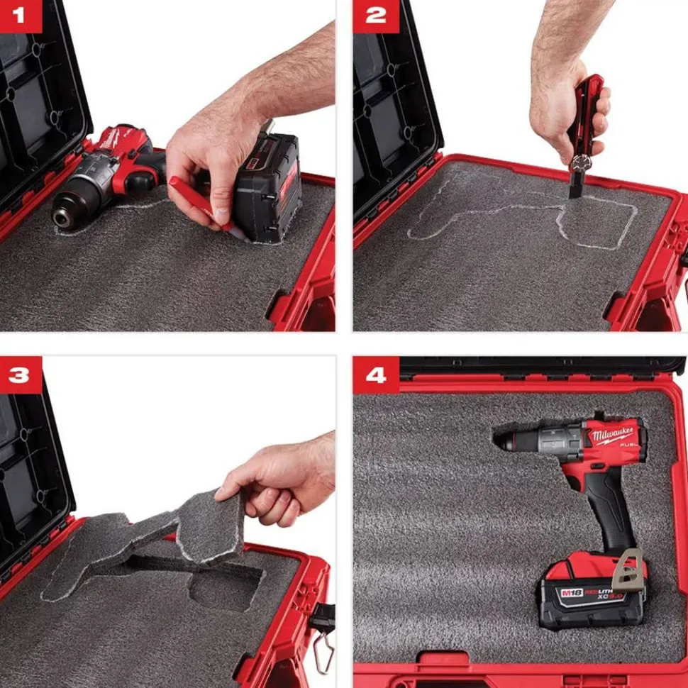 Milwaukee Customizable Foam Inserts For Packout Drawers 48-22-8452