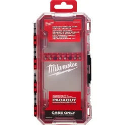 Milwaukee Customizable Medium PACKOUT Compatible Compact Case for Impact Driver Accessories 48-32-9931