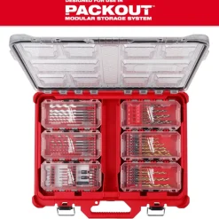 Milwaukee Customizable Small PACKOUT Compatible Compact Case for Impact Driver Accessories 48-32-9930