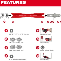 Milwaukee Faucet Swap-Out Wrench 48-22-7101