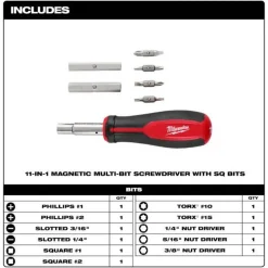 Milwaukee 11-in-1 Magnetic Multi-Bit Screwdriver 48-22-2914