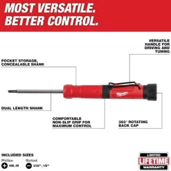 Milwaukee 4-in-1 Pocket Precision Multi-Bit Screwdriver 48-22-2932