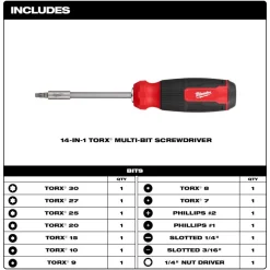 Milwaukee 14-in-1 TORX Multi-Bit Screwdriver 48-22-2907