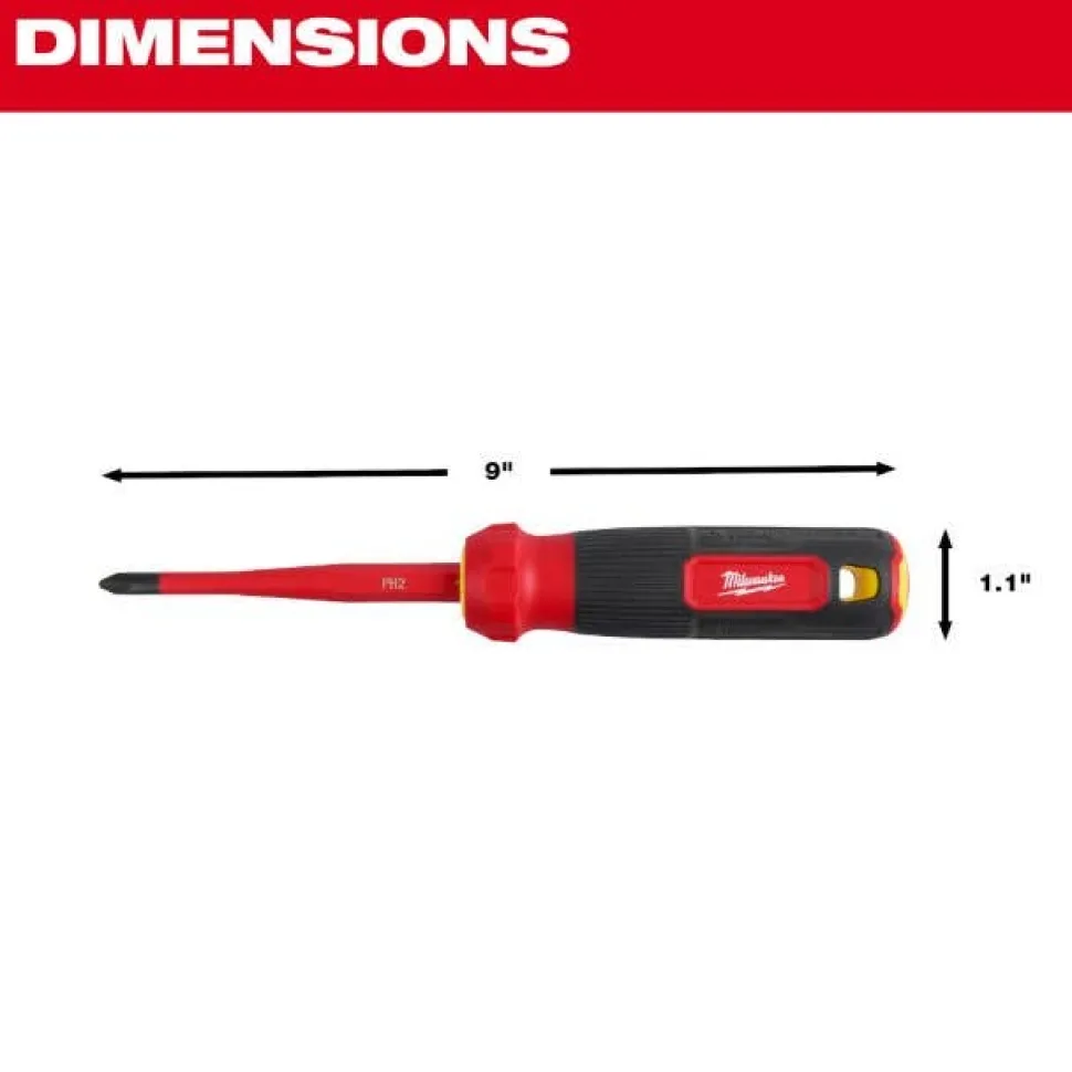 Milwaukee 8-in-1 1000V Insulated Slim Tip Multi-Bit Screwdriver 48-22-2218