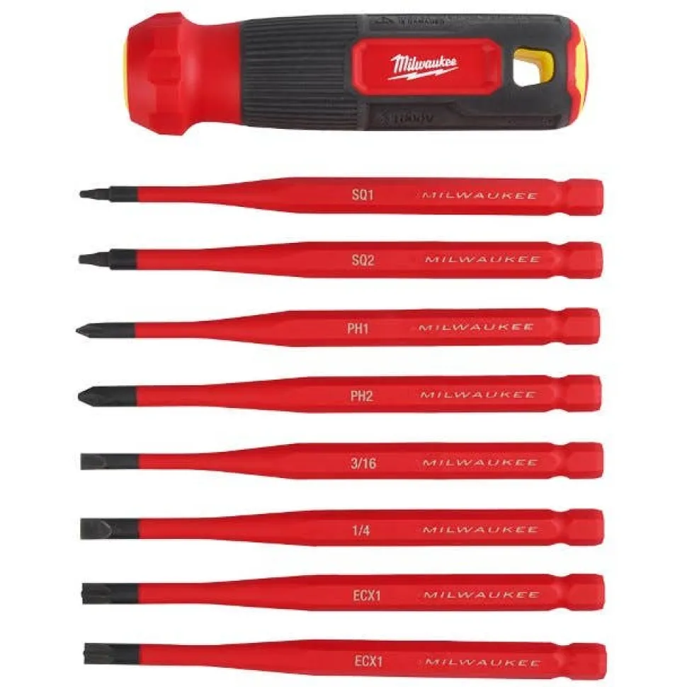 Milwaukee 8-in-1 1000V Insulated Slim Tip Multi-Bit Screwdriver 48-22-2218
