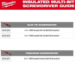 Milwaukee 8-in-1 1000V Insulated Slim Tip Multi-Bit Screwdriver 48-22-2218