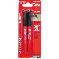 Milwaukee INKZALL Fine Point Black Marker (2-Pack) 48-22-3105