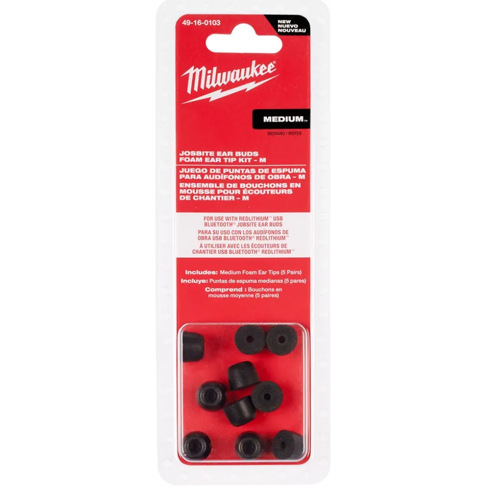 Milwaukee Jobsite Earbuds Foam Ear Tip Kit - M 49-16-0103
