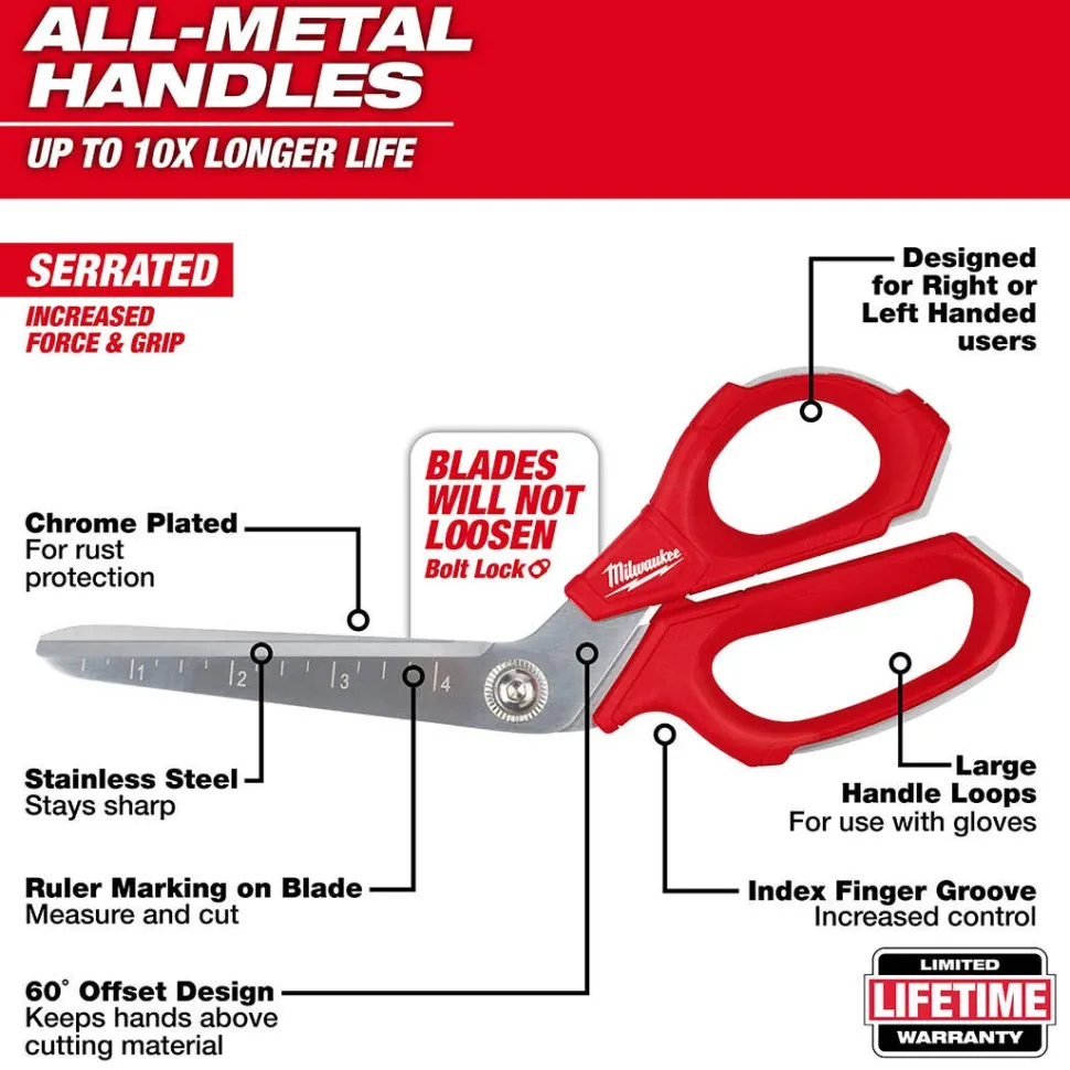 Milwaukee Jobsite Offset Scissors 48-22-4047
