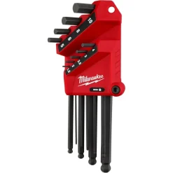 Milwaukee 9-Key Ball End L-Key Set - Metric 48-22-2186