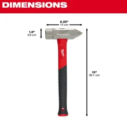 Milwaukee 4lb Fiberglass Cross Peen Hammer 48-22-9315