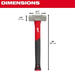 Milwaukee 2.5lb Fiberglass Engineer Hammer 48-22-9312