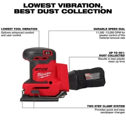 Milwaukee M18 1/4'' Cordless Sheet Sander (Bare Tool) 2649-20