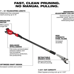 Milwaukee M18 Brushless Telescoping Pole Pruning Shears Kit 3008-21
