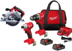 Milwaukee M18 Compact Brushless 2-Tool Combo Kit & M18 6 1/2" Circular Saw