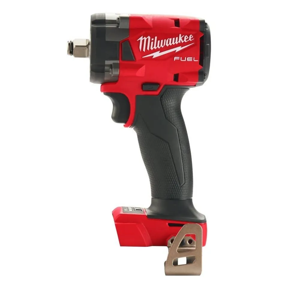Milwaukee M18 FUEL 5" Braking Grinder w/ ONE-KEY Paddle Switch, No Lock & M18 FUEL 1/2 " Compact Impact Wrench w/ Friction Ring Bare Tool