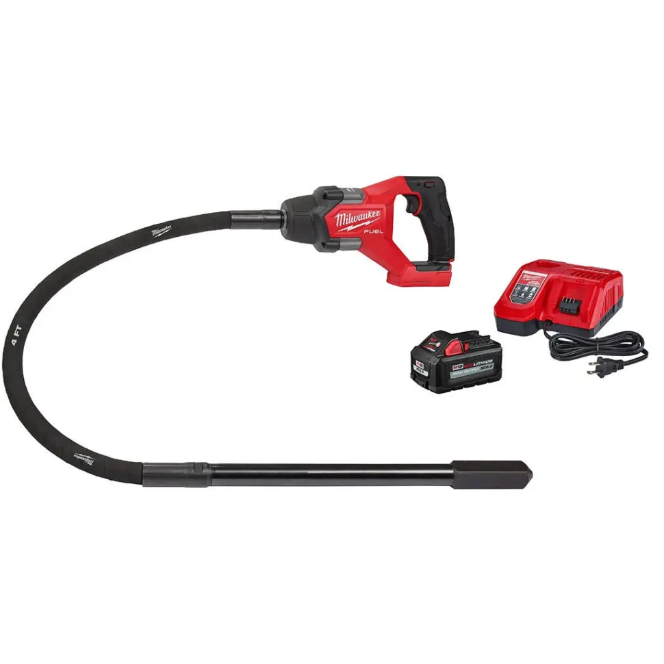 Milwaukee M18 FUEL 4' Concrete Pencil Vibrator XC6.0 Kit 2910-21